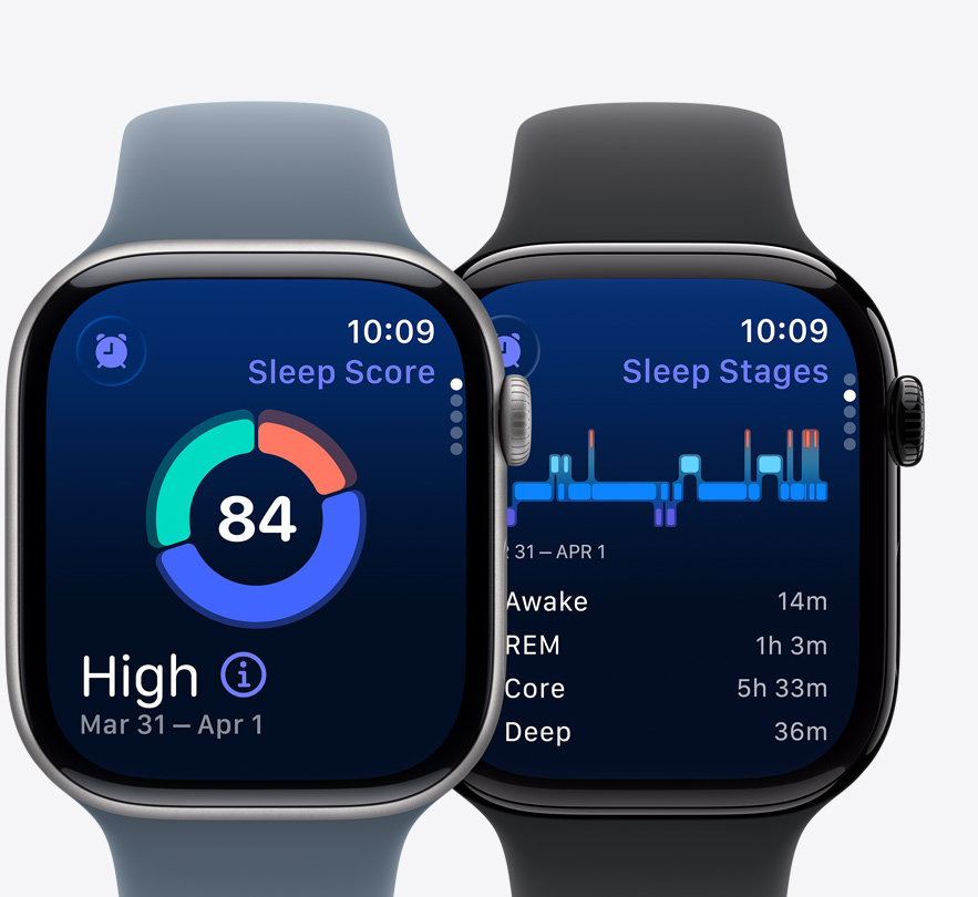 Apple Watch Series 11 devices, sleep score screen, possible sleep apnea notification