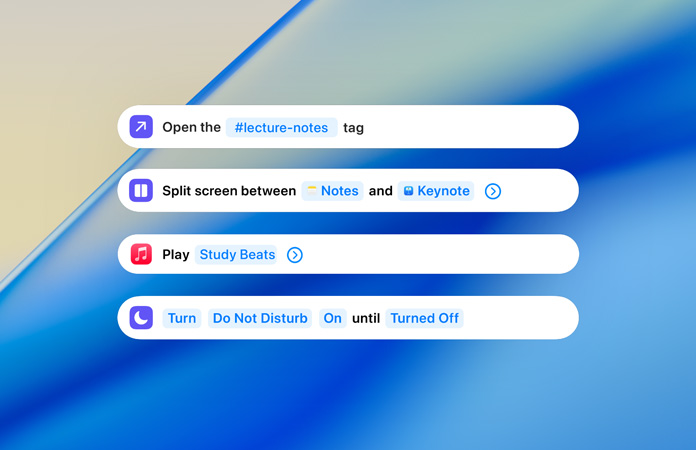 Quattro esempi di comandi rapidi