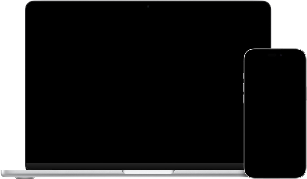 iPhone 16 Plus with Camera app open, framing a shot of a ceramic pot, 13-inch MacBook Air, Mail app open, composing a draft, with image taken on the iPhone